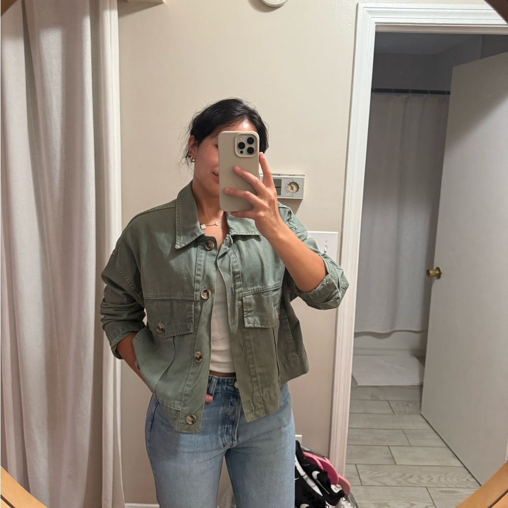 Khaki denim jacket